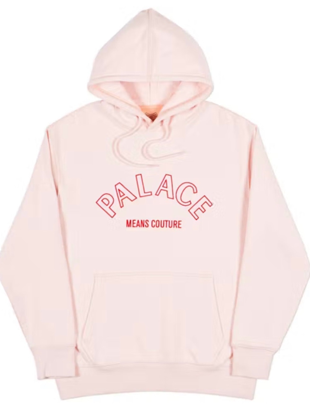 Palace Couture Hoodie Men’s XL Pale Peach Pink Pullover SS18